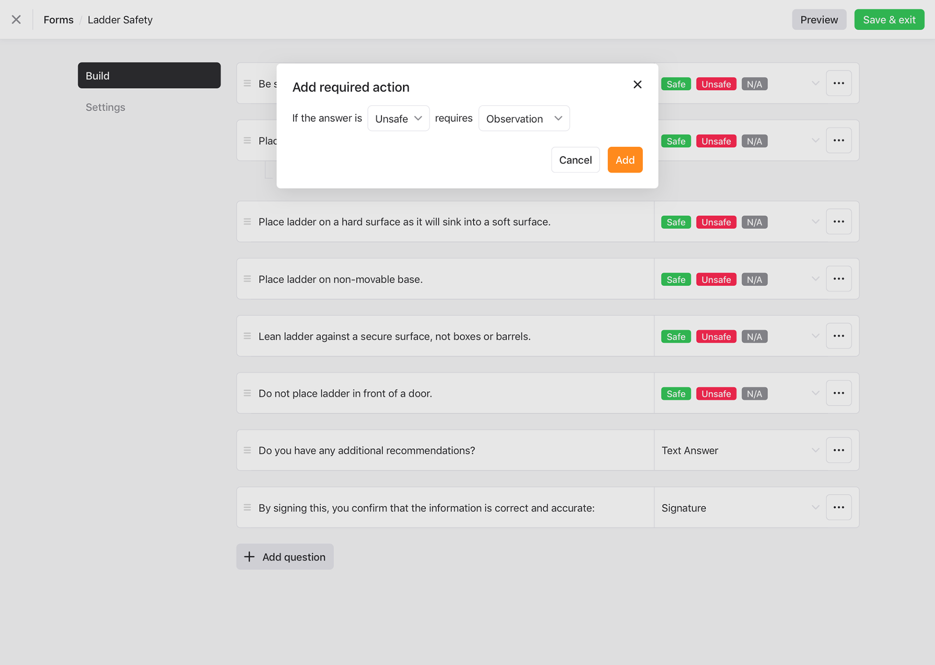 Form configuration options